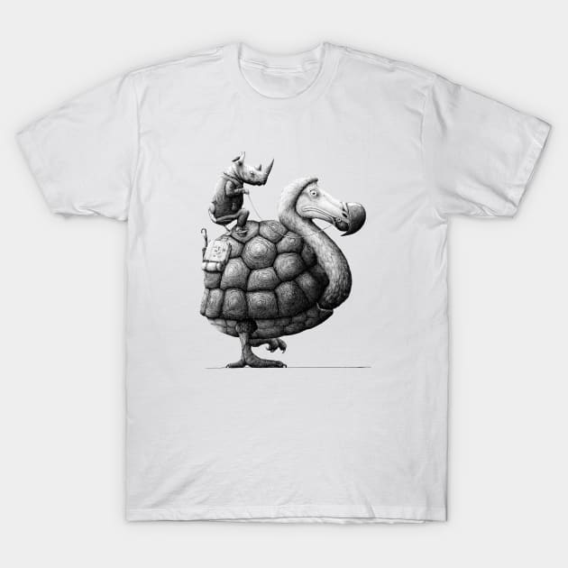 dodo met neushoorn T-Shirt by RedmerHoekstra